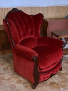 Olaszs stíl bordó szövetes fotel(új termék)